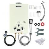 12L 3.2GPM Outdoor Tankless Water Heater (White)