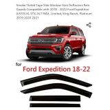 Smoke Tinted Tape Side Window Vent Deflectors
