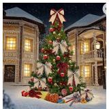 2 Rolls Christmas Buffalo Ribbon Wired Christmas