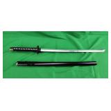 Black Foam Sword 39" Samurai Sword Black White w