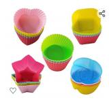 NEW 30 Pcs Silicone Cupcake Liners, Reusable