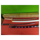 2 Wood Swords.  Both need Repair.  White blade is