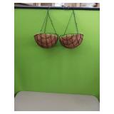 (2) 10" Hanging Baskets with coconut liner