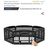 IRIS USA Dog Playpen - Pet Exercise Pen with Door