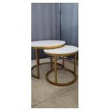 NEW KOTOP Round Table Set - Marble Design Top w/
