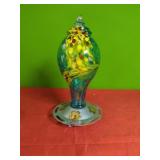 Art Glass Hummingbird Feeder.  Beautiful Color.
