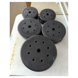 New Plastic Weights. 2-20lb, 4-10lb,& 4-5lb