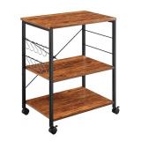 NEW IN BOX 3-Tier Rolling Utility Microwave Oven