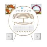 7.2Ft Gold Metal Balloon Arch Stand Kit