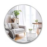 Round Wall Mirror 36 Inch Silver Circle