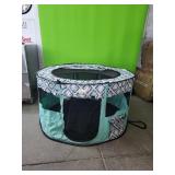 Portable Pet Playpen, Teal *used * needs mending,