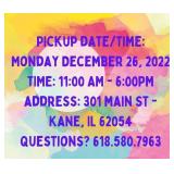 Payment & Location Info  - PICKUP 12/26/22  11am