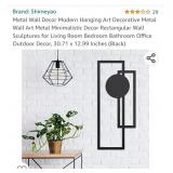 Metal Wall Decor Modern Hanging Art Decorative