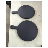 (2) Acacia  12" ,Black Serving Boards New in box