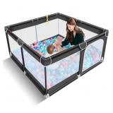 Baby Playpen, Black 50"×50"