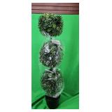 38" Boxwood Three-Ball Topiary