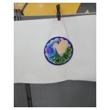 10" Peacock  Art Glass Suncatcher