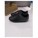 New size 1 soccer cleats...black/grey