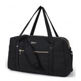 NEW 31L Quilted Travel Duffle Bag, (Black)