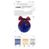 (2)  Extra Large Blue Christmas  Ornaments