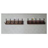 NEW Set of 2, Wood Coat Rack Wall Mount with 5
