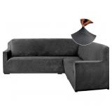 NEW L Shaped Sofa Cover Dark Gray, Large
