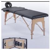 New portable 2 Fold Massage Table with Wood Feet