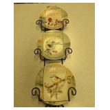 Small 3 tier plate holder with plates. One plate