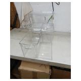 (4) Storage  Bins with lids   12.5" x 7" x 6"