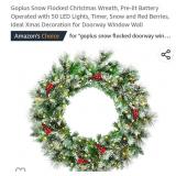 Prelit  Christmas  Wreat6
