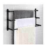 NEW 3-Tier 24" Towel Bar Matte Black Finish