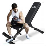 New Black/Red FLYBIRD Weight Bench, Adjustable