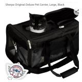SHERPA LARGE BLACK PET CARRIER UPTO 22 LBS