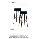 Venetian black velvet - gold - Worldwide Set of 2
