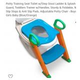 Potty training toilet seat with toilet step