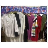 11 ladies shirts & 1 scarf - various sizes
