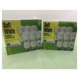 13 watt Soft white compact fluorescent bulbs- 12