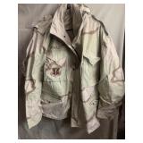 Desert camo military coat size large