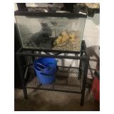Fish tank, stand, and all accessories included in