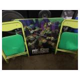 Teenage mutant ninja turtle Folding table and 2