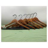 6 wooden hangers- heavy duty