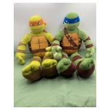 2 teenage mutant ninja turtles stuffed buddies