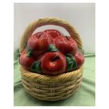 Apple basket cookie jar