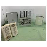 2 glass picture frames and 1 daughter message