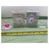 Glass bears and cube