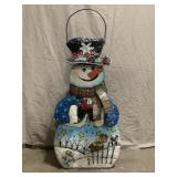 Metal snowman 32" tall