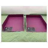2 stackable letter trays