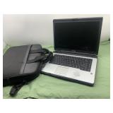 Toshiba laptop and case