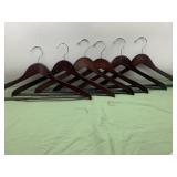 6 wooden hangers- heavy duty