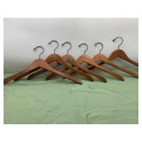 6 wooden hangers- heavy duty